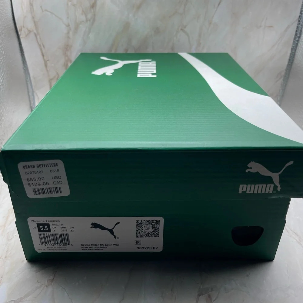 Puma Cruise Rider NU Satin Sneaker,
White + Pristine, Size US 5.5/EU 36.5, NIB - Picture 14 of 15